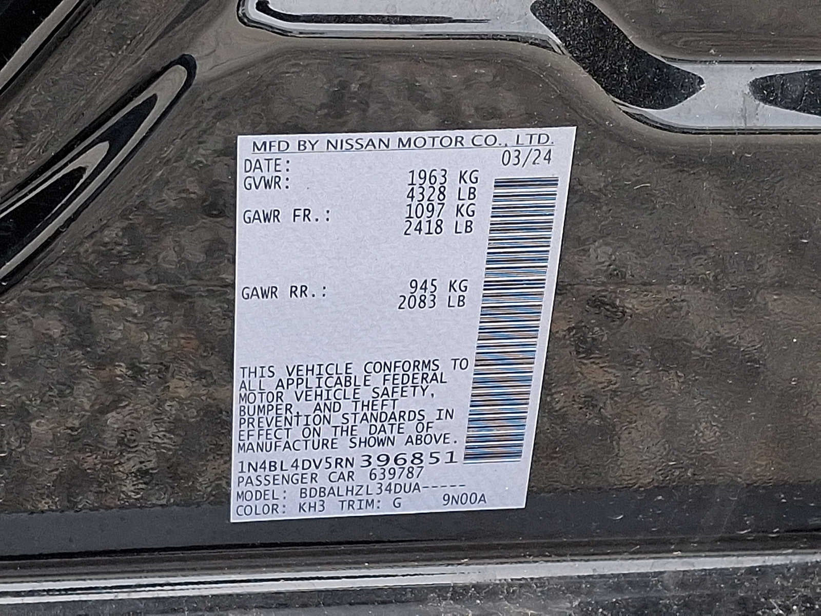 2024 Nissan Altima 2.5 SV Sedan