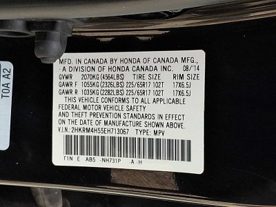 2014 Honda CR-V AWD 5dr EX