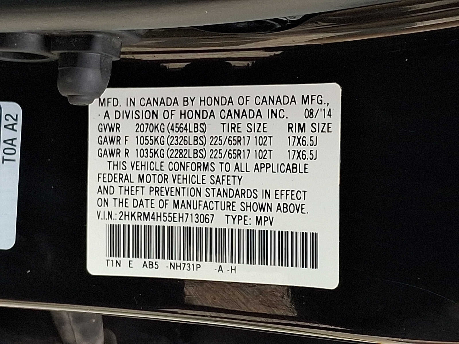 2014 Honda CR-V AWD 5dr EX
