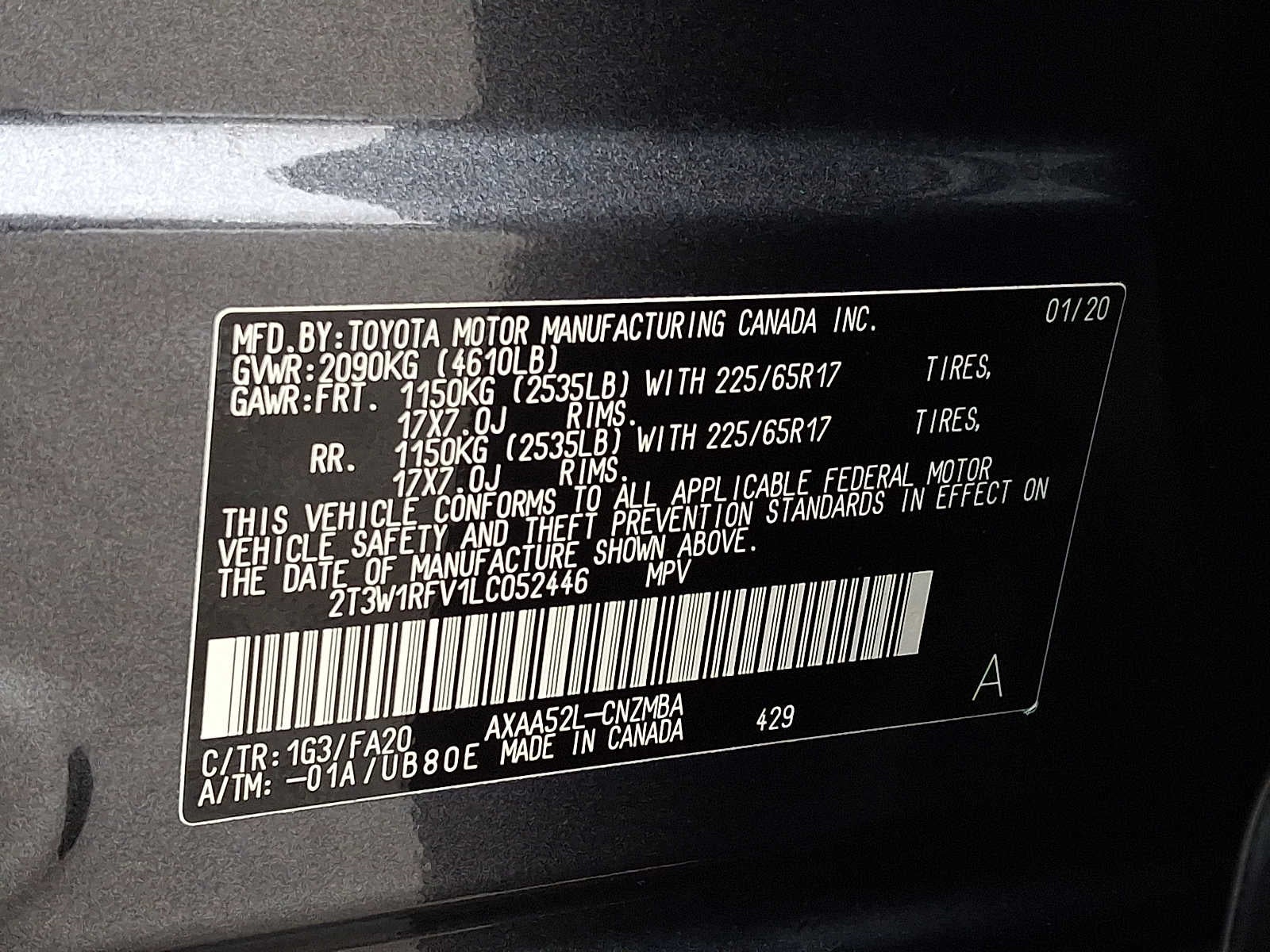 2020 Toyota RAV4 XLE FWD