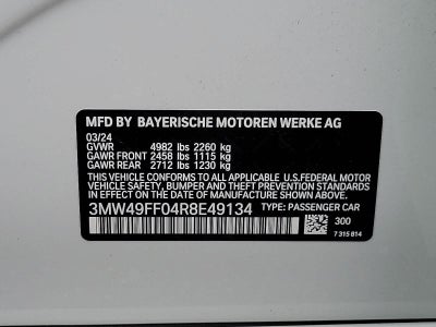 2024 BMW M340i xDrive Sedan M340i xDrive Sedan