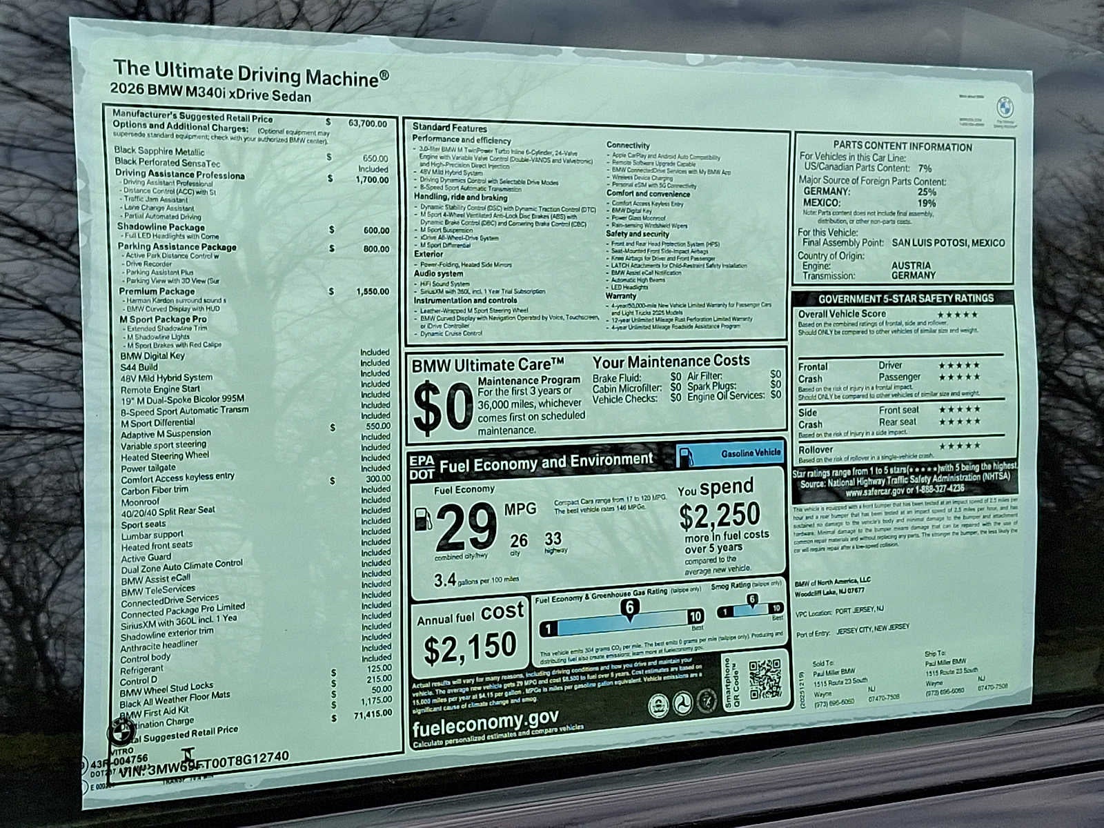 2026 BMW 3 Series M340i NA xDrive Sedan
