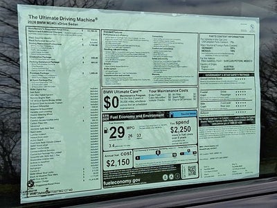 2026 BMW 3 Series M340i NA xDrive Sedan