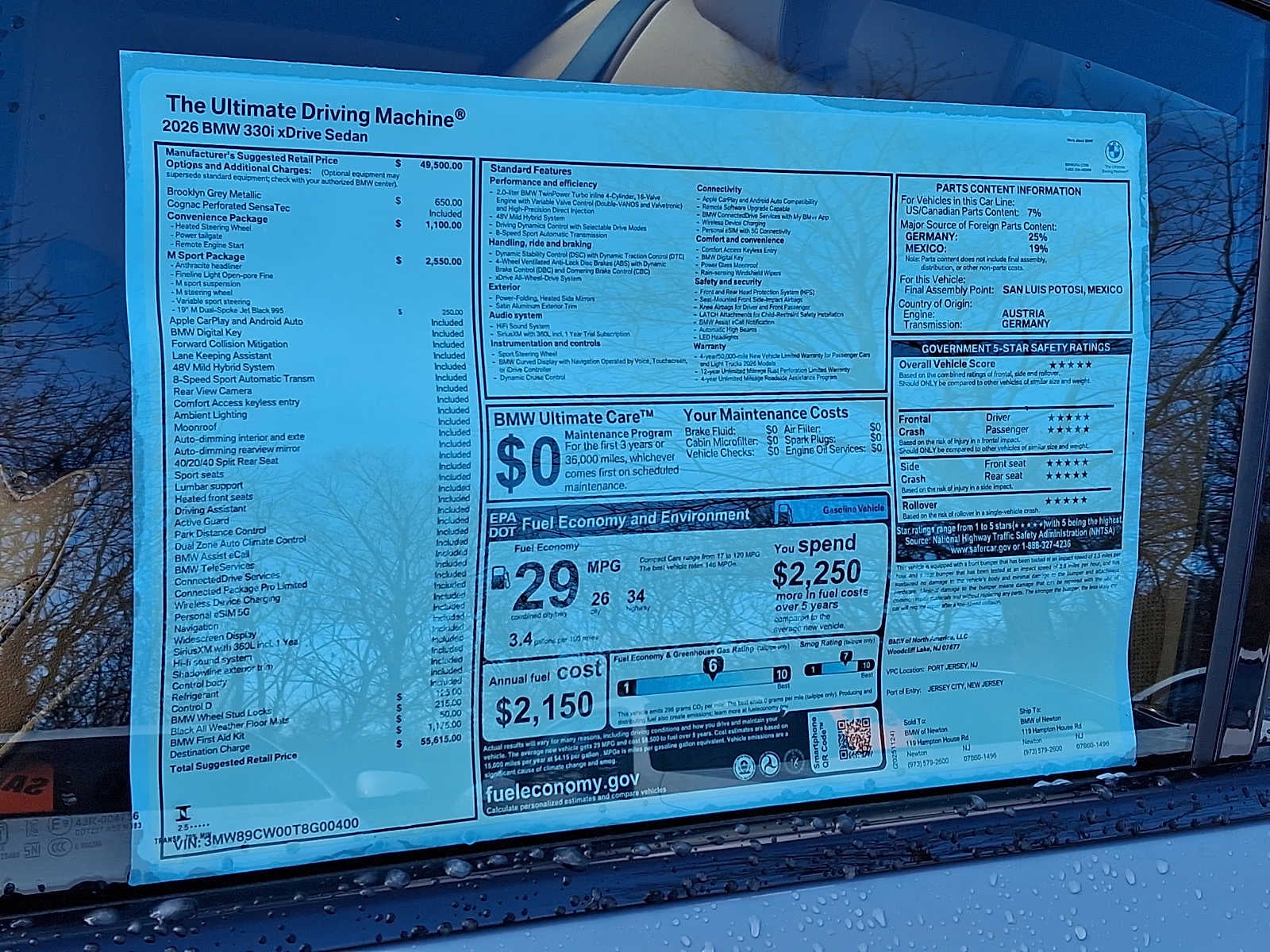 2026 BMW 3 Series 330i NA xDrive Sedan