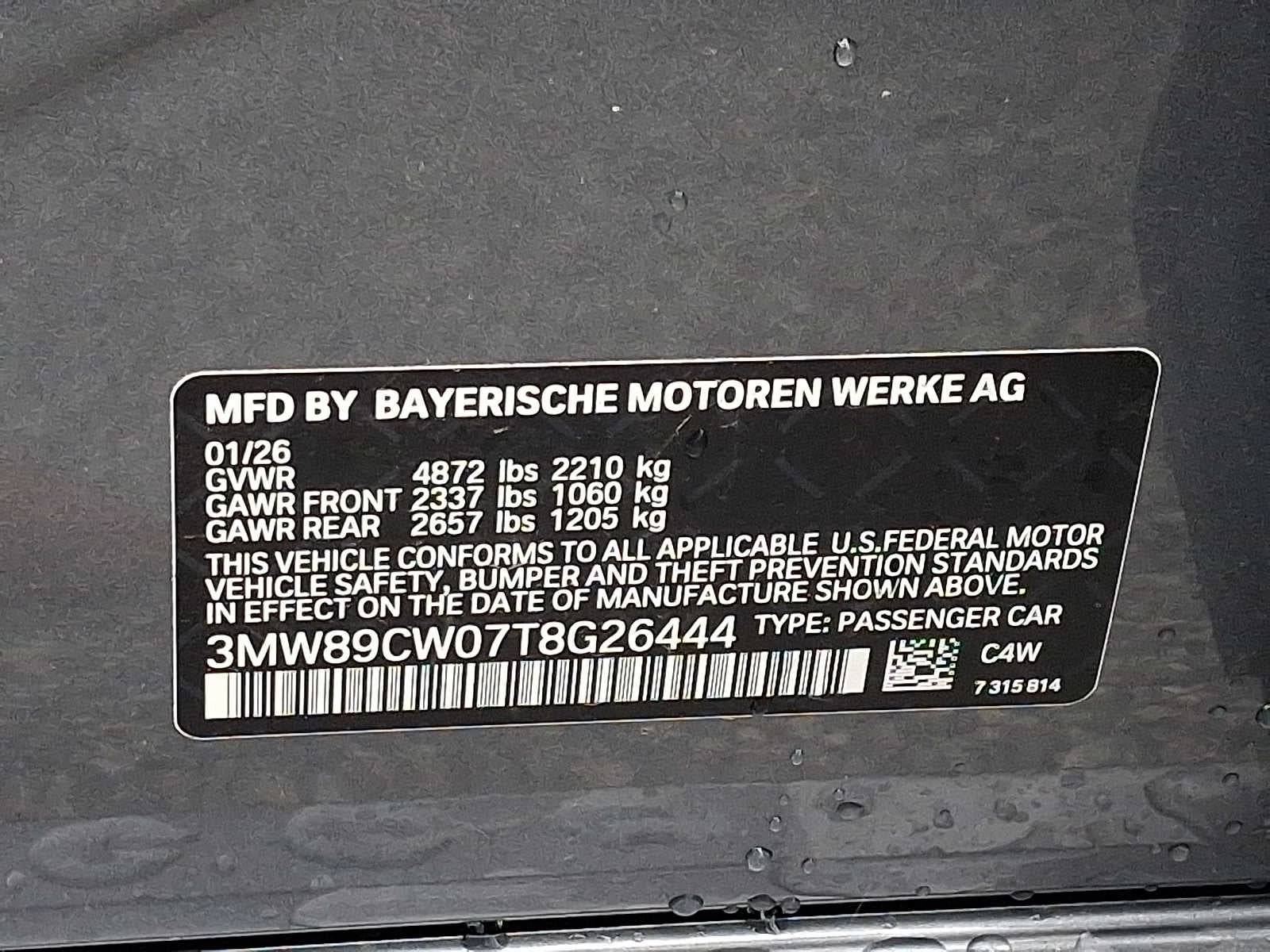 2026 BMW 3 Series 330i NA xDrive Sedan