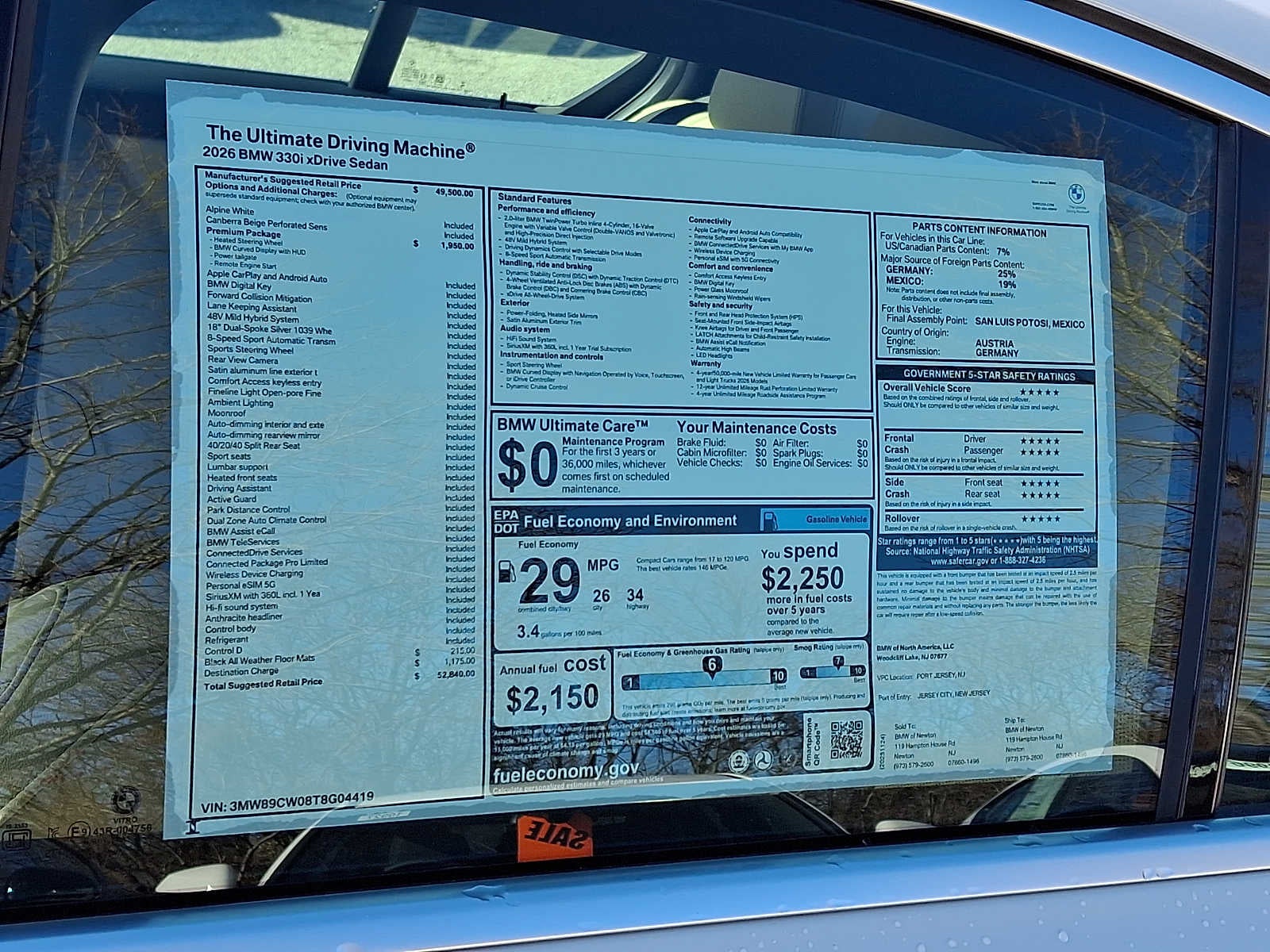 2026 BMW 3 Series 330i NA xDrive Sedan