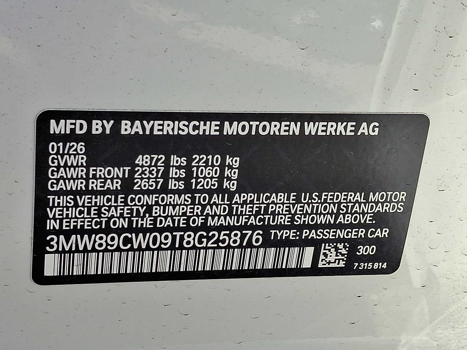 2026 BMW 3 Series 330i NA xDrive Sedan