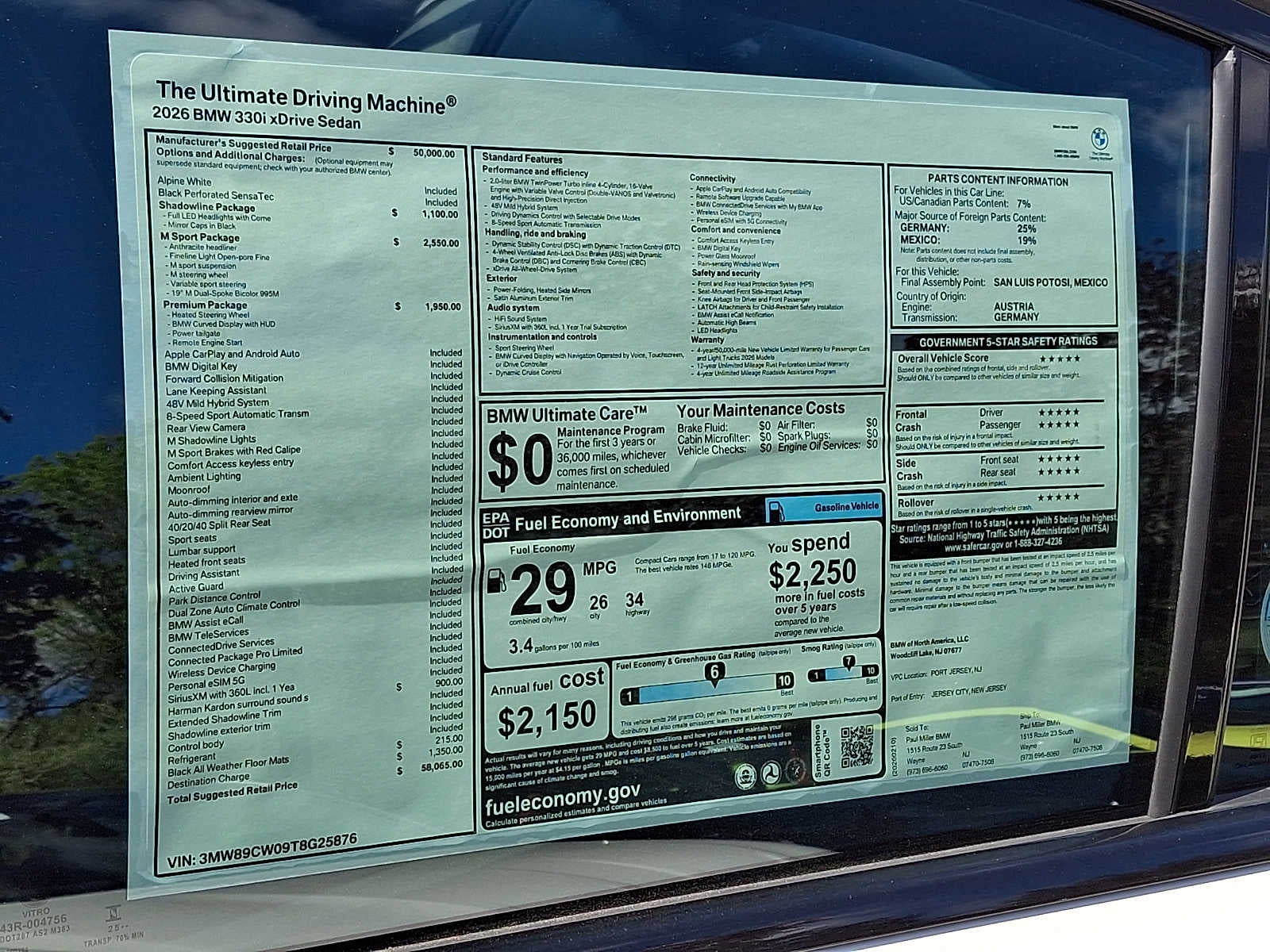 2026 BMW 3 Series 330i NA xDrive Sedan