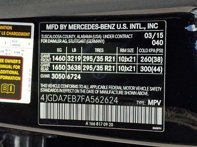 2015 Mercedes-Benz M-Class 4MATIC® 4dr ML 63 AMG®