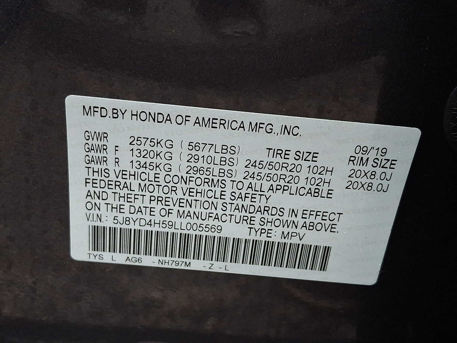 2020 Acura MDX SH-AWD 7-Passenger w/Technology Pkg