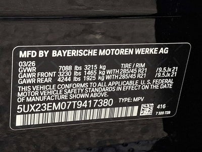 2026 BMW X7 xDrive40i Sports Activity Vehicle