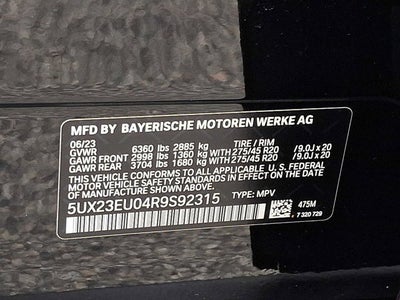 2024 BMW X5 xDrive40i Sports Activity Vehicle