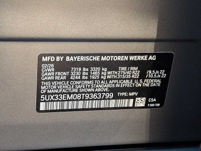 2026 BMW X7 M60i Sports Activity Vehicle