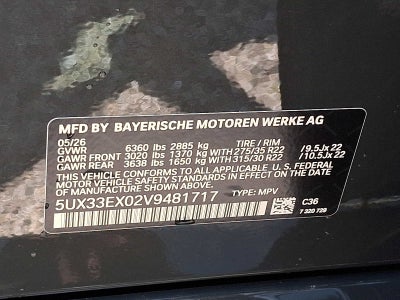 2027 BMW X6 xDrive40i Sports Activity Coupe