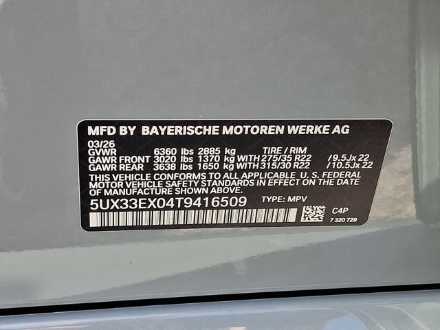 2026 BMW X6 xDrive40i Sports Activity Coupe