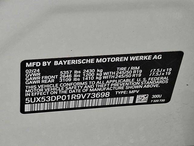 2024 BMW X3 xDrive30i Sports Activity Vehicle
