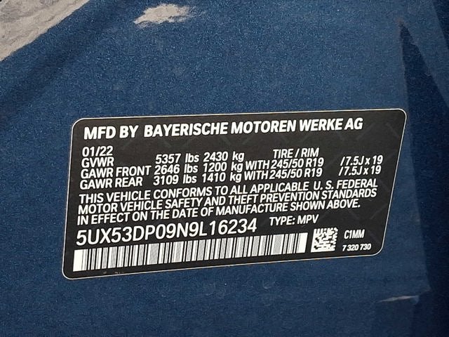 2022 BMW X3 xDrive30i Sports Activity Vehicle