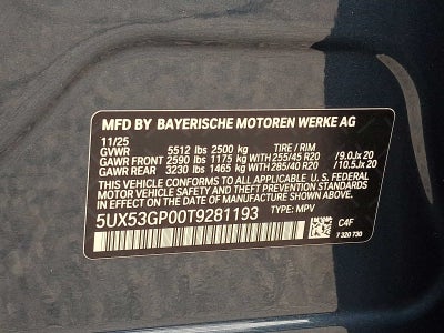 2026 BMW X3 30 xDrive Sports Activity Vehicle