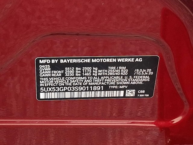 2025 BMW X3 30 xDrive Sports Activity Vehicle