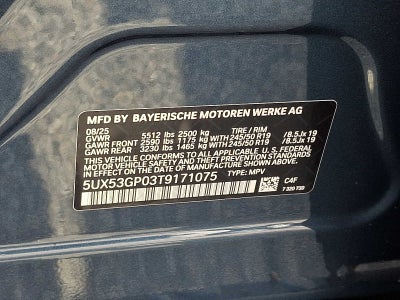 2026 BMW X3 30 xDrive Sports Activity Vehicle