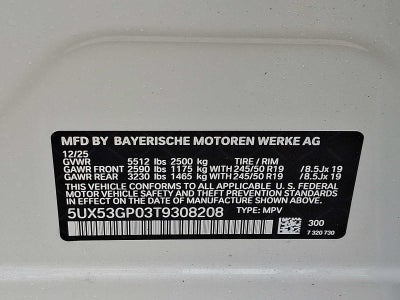 2026 BMW X3 30 xDrive Sports Activity Vehicle