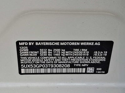 2026 BMW X3 30 xDrive Sports Activity Vehicle