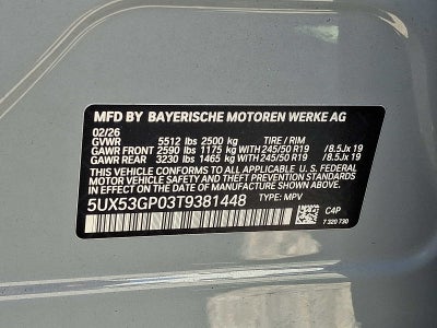 2026 BMW X3 30 xDrive Sports Activity Vehicle