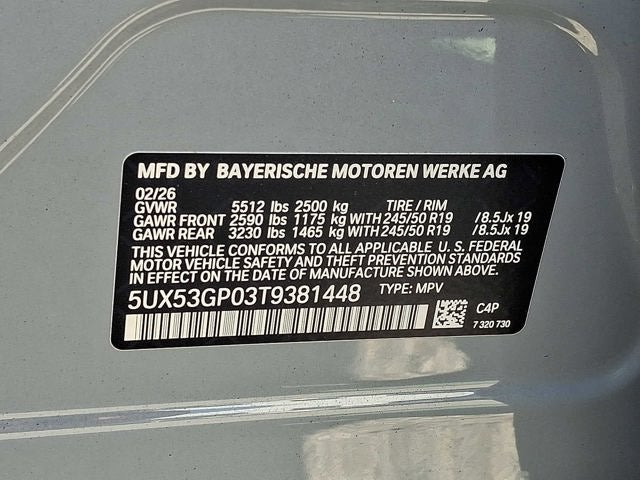2026 BMW X3 30 xDrive Sports Activity Vehicle