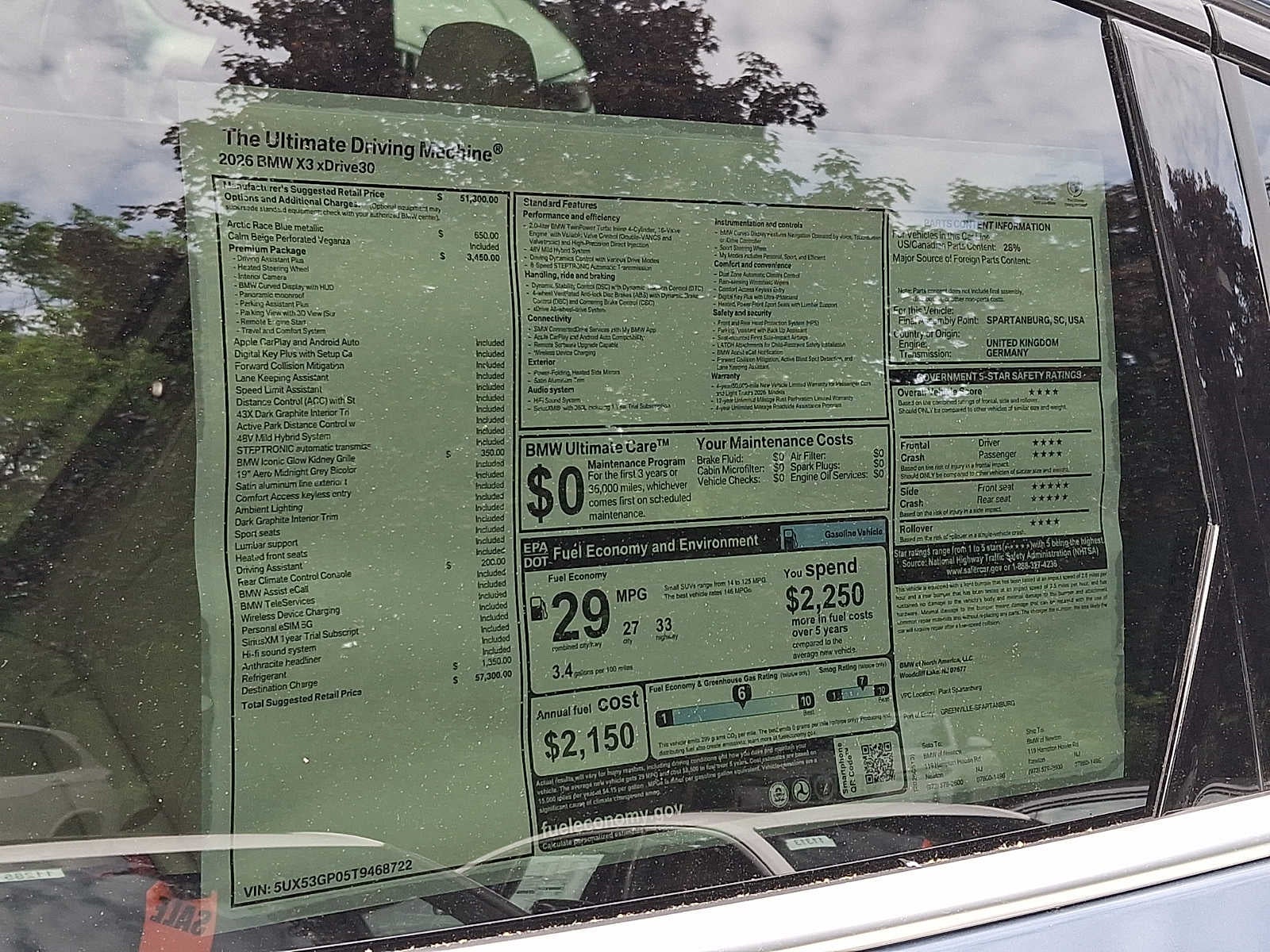 2026 BMW X3 30 xDrive Sports Activity Vehicle
