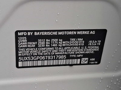 2026 BMW X3 30 xDrive Sports Activity Vehicle