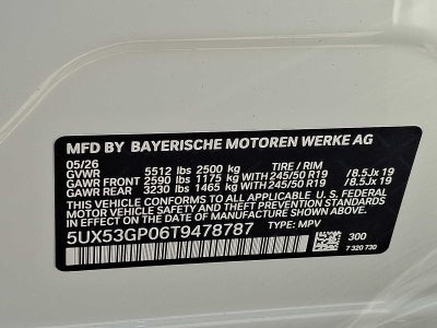 2026 BMW X3 30 xDrive Sports Activity Vehicle