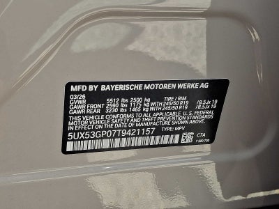 2026 BMW X3 30 xDrive Sports Activity Vehicle