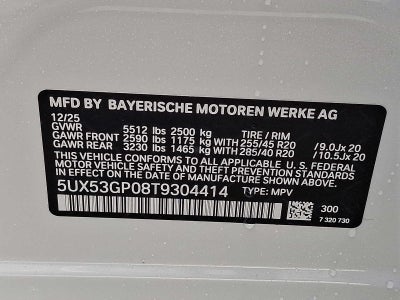 2026 BMW X3 30 xDrive Sports Activity Vehicle