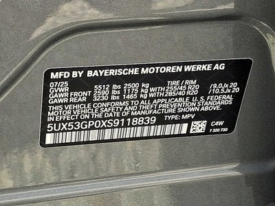 2025 BMW X3 30 xDrive Sports Activity Vehicle