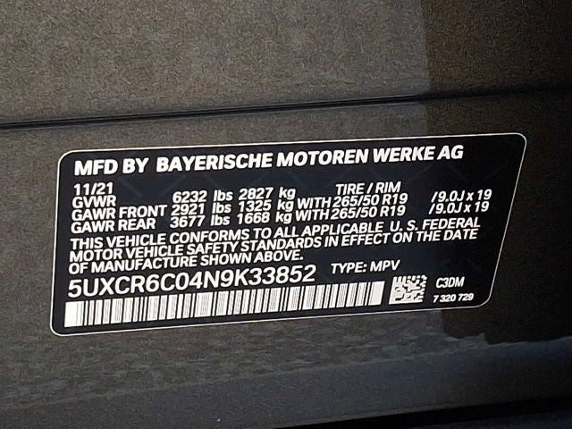 2022 BMW X5 xDrive40i Sports Activity Vehicle