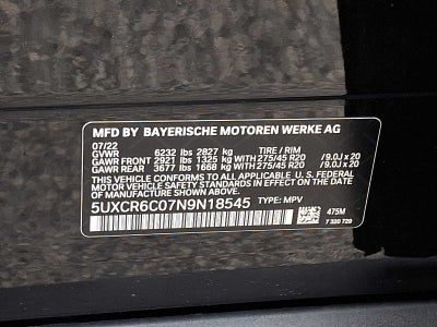2022 BMW X5 xDrive40i Sports Activity Vehicle