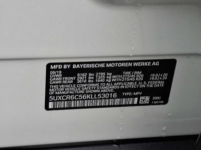 2019 BMW X5 xDrive40i Sports Activity Vehicle