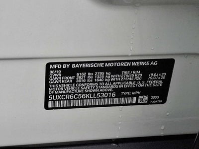 2019 BMW X5 xDrive40i Sports Activity Vehicle