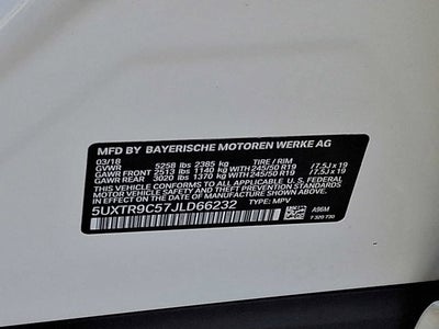 2018 BMW X3 xDrive30i Sports Activity Vehicle