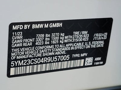 2024 BMW BMW XM Sports Activity Vehicle