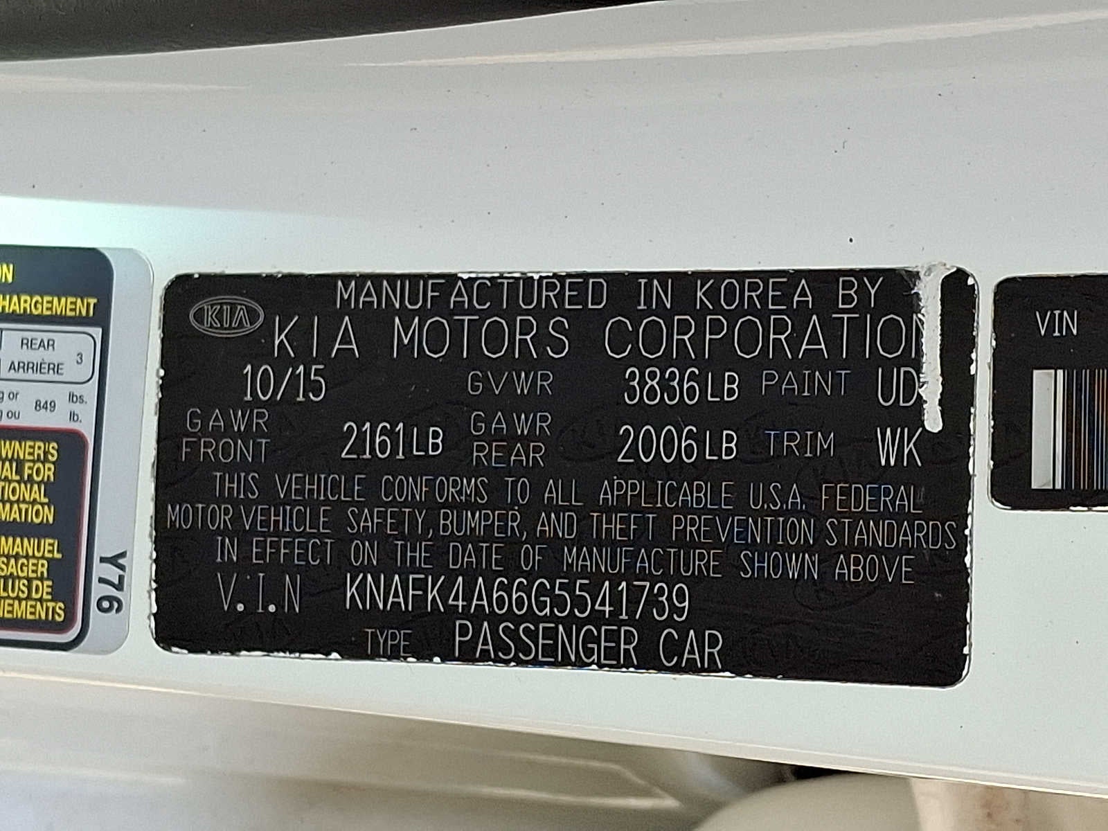 2016 Kia Forte 4dr Sdn Man LX