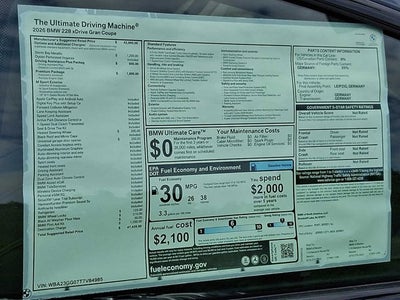 2026 BMW 2 Series 228 xDrive Gran Coupe