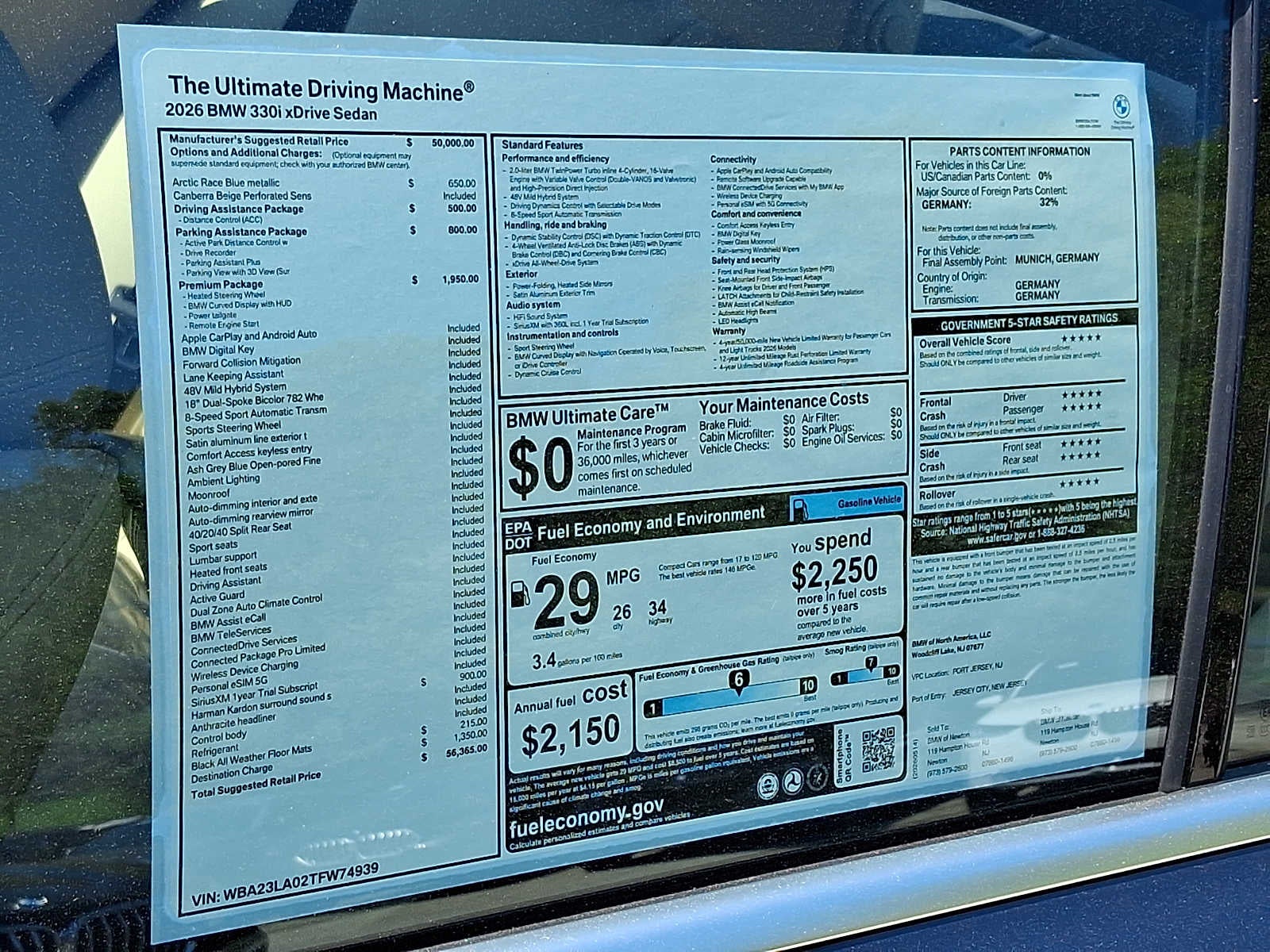 2026 BMW 3 Series 330i xDrive Sedan *Ltd Avail*
