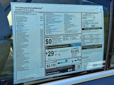 2026 BMW 3 Series 330i xDrive Sedan *Ltd Avail*