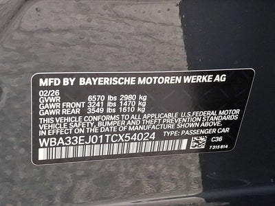 2026 BMW 7 Series 760i xDrive Sedan