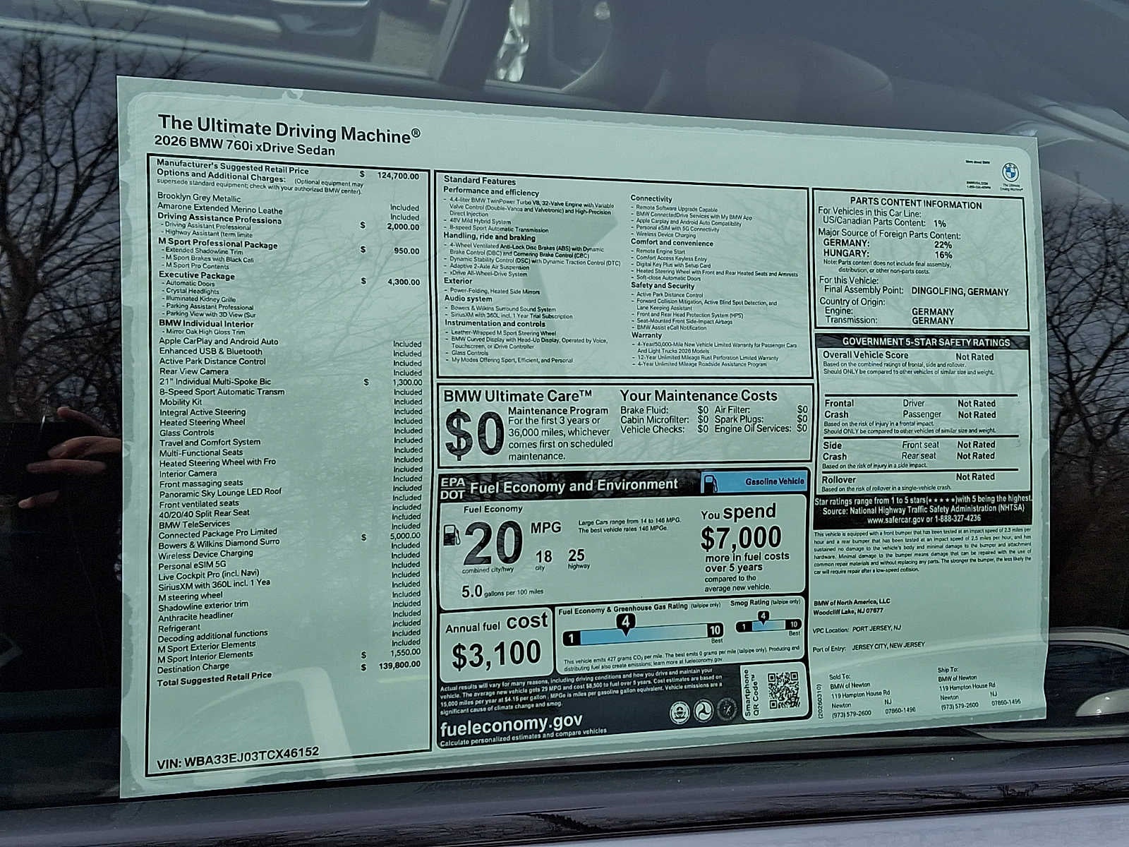 2026 BMW 7 Series 760i xDrive Sedan