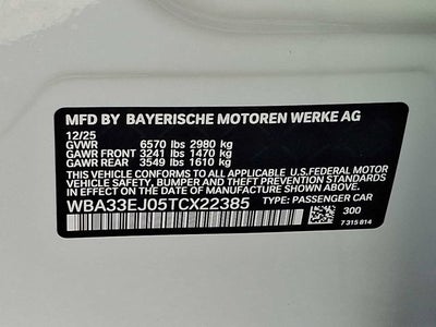 2026 BMW 7 Series 760i xDrive Sedan