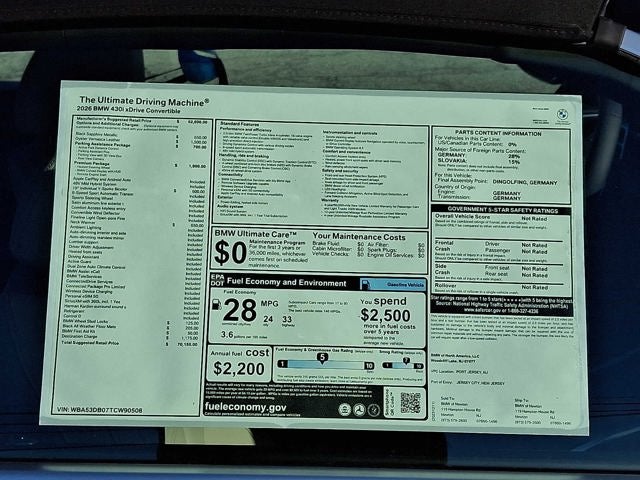 2026 BMW 4 Series 430i xDrive Convertible