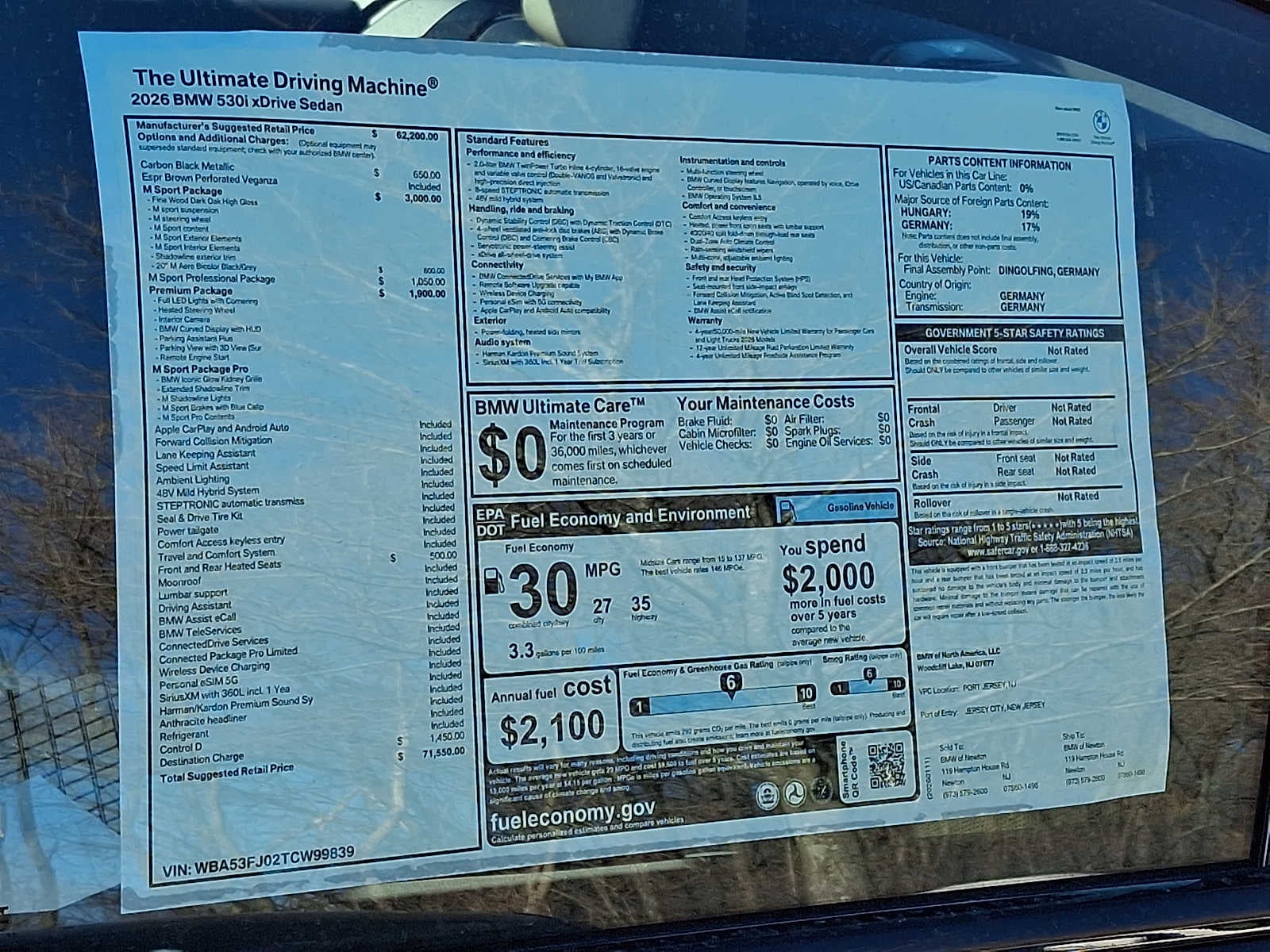 2026 BMW 5 Series 530i xDrive Sedan