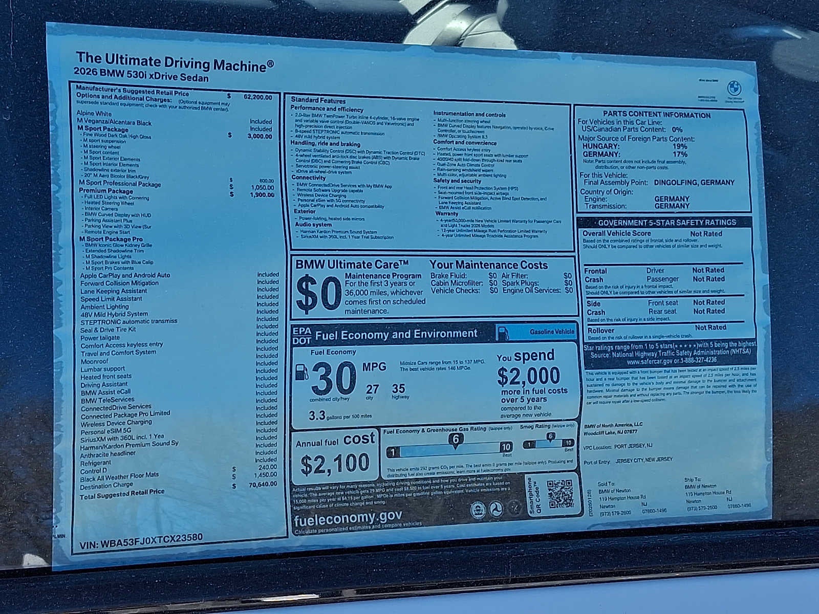 2026 BMW 5 Series 530i xDrive Sedan